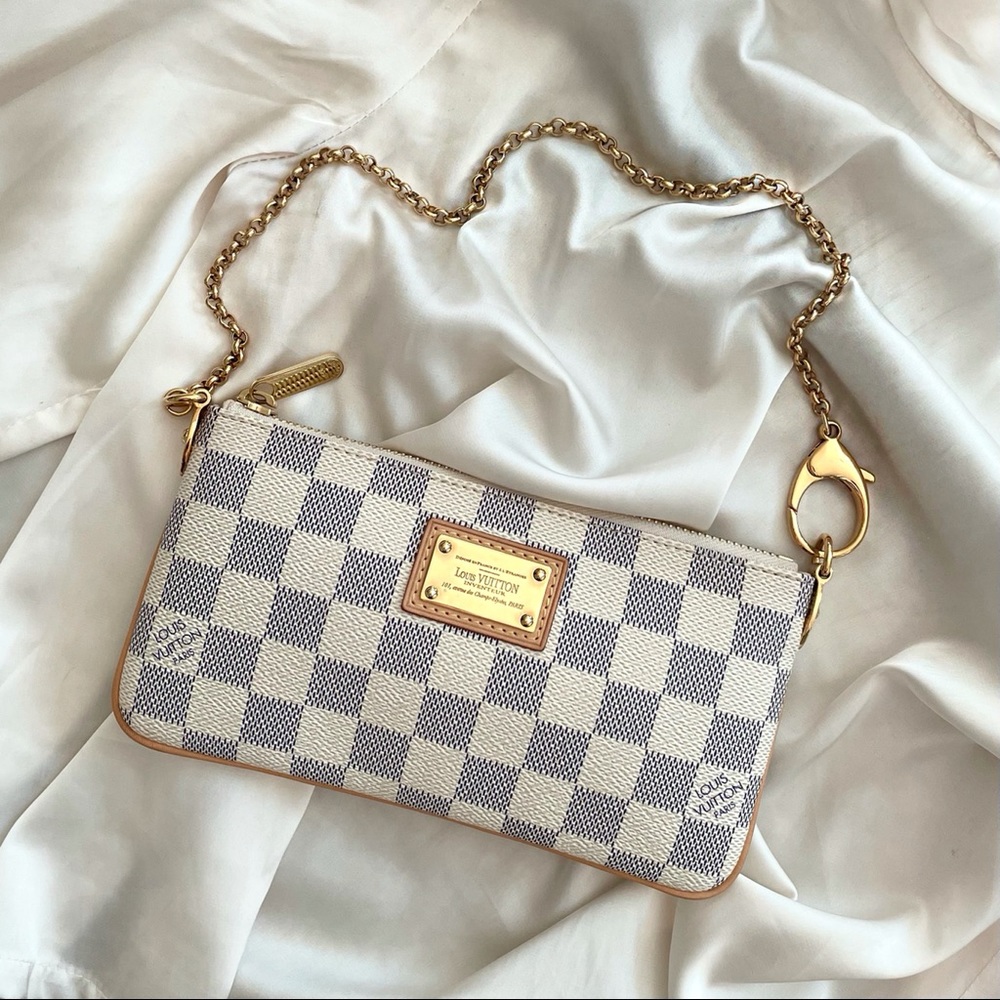 SOLD RARE Louis Vuitton Damier Azur Pochette Bag